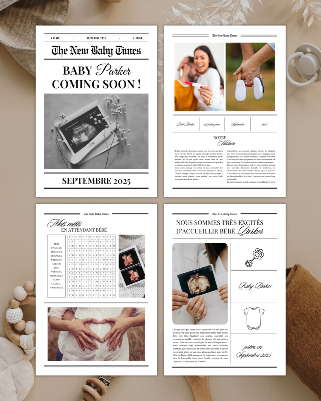 The New Baby Times – Version 4 Pages